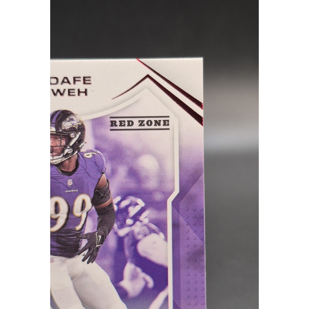 2021 Panini Playoff Odafe Oweh #255 Red Zone Autograph (RC) Baltimore Ravens - Picture 4 of 10